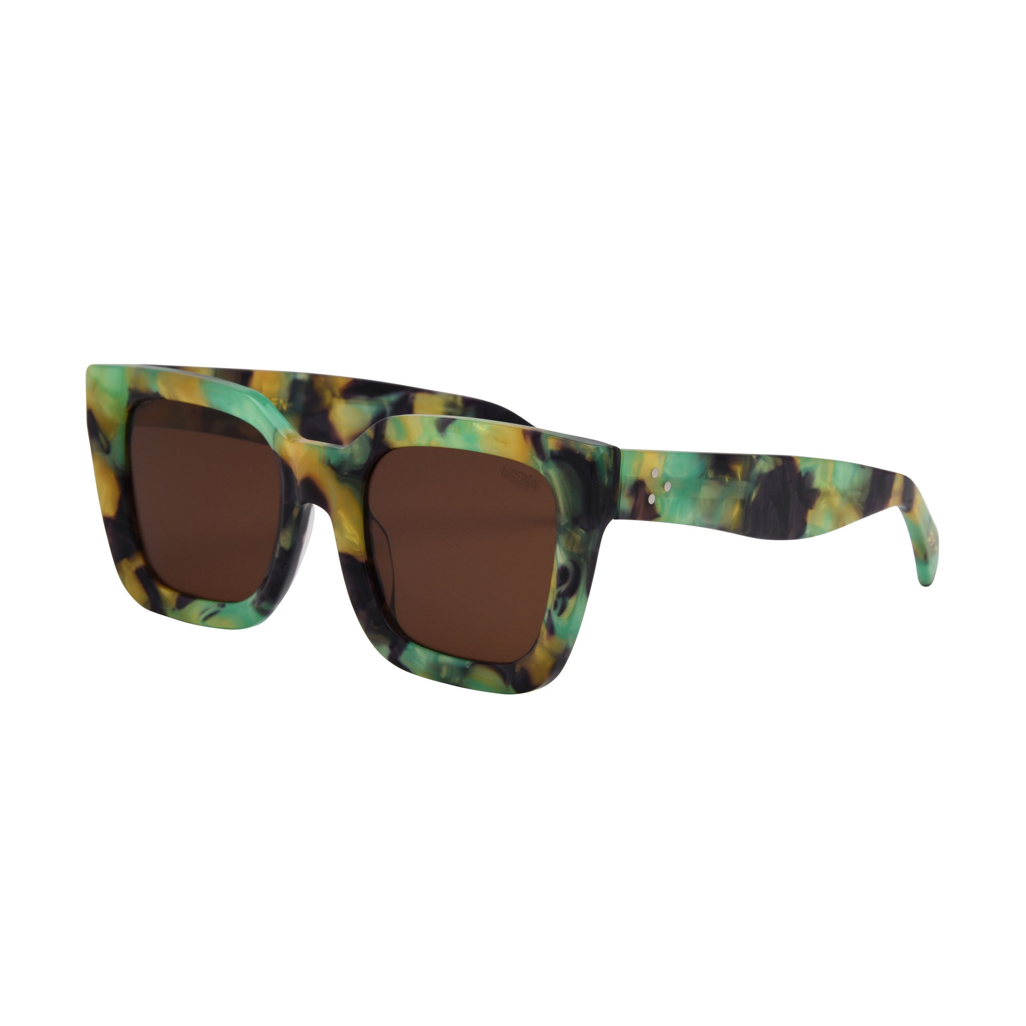 Alden Sunglasses in SEAGLASS TORT / TAN POLARIZED LENS - Detail 02 -