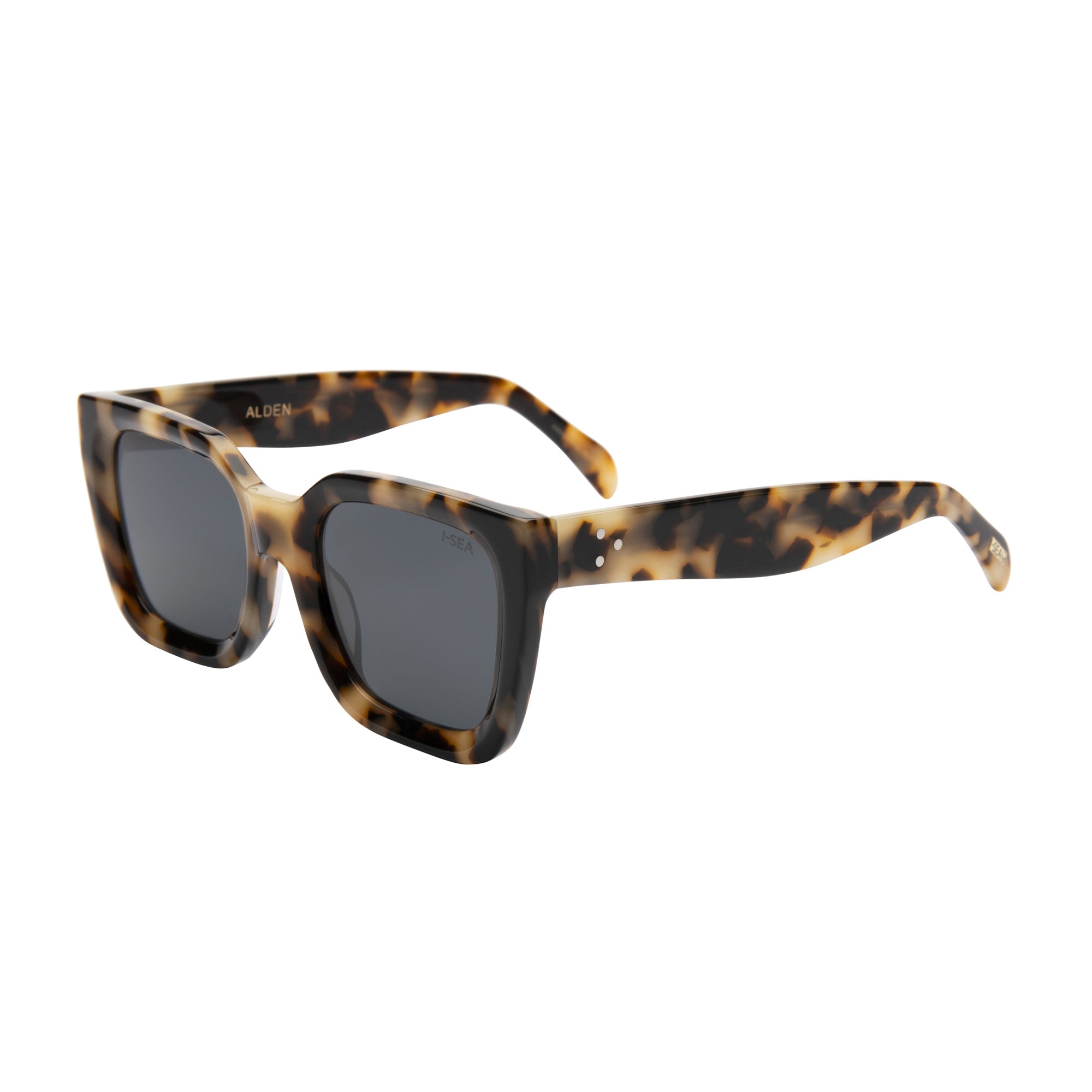 Alden Sunglasses in SNOW TORT / SMOKE POLARIZED LENS - Detail 02 -