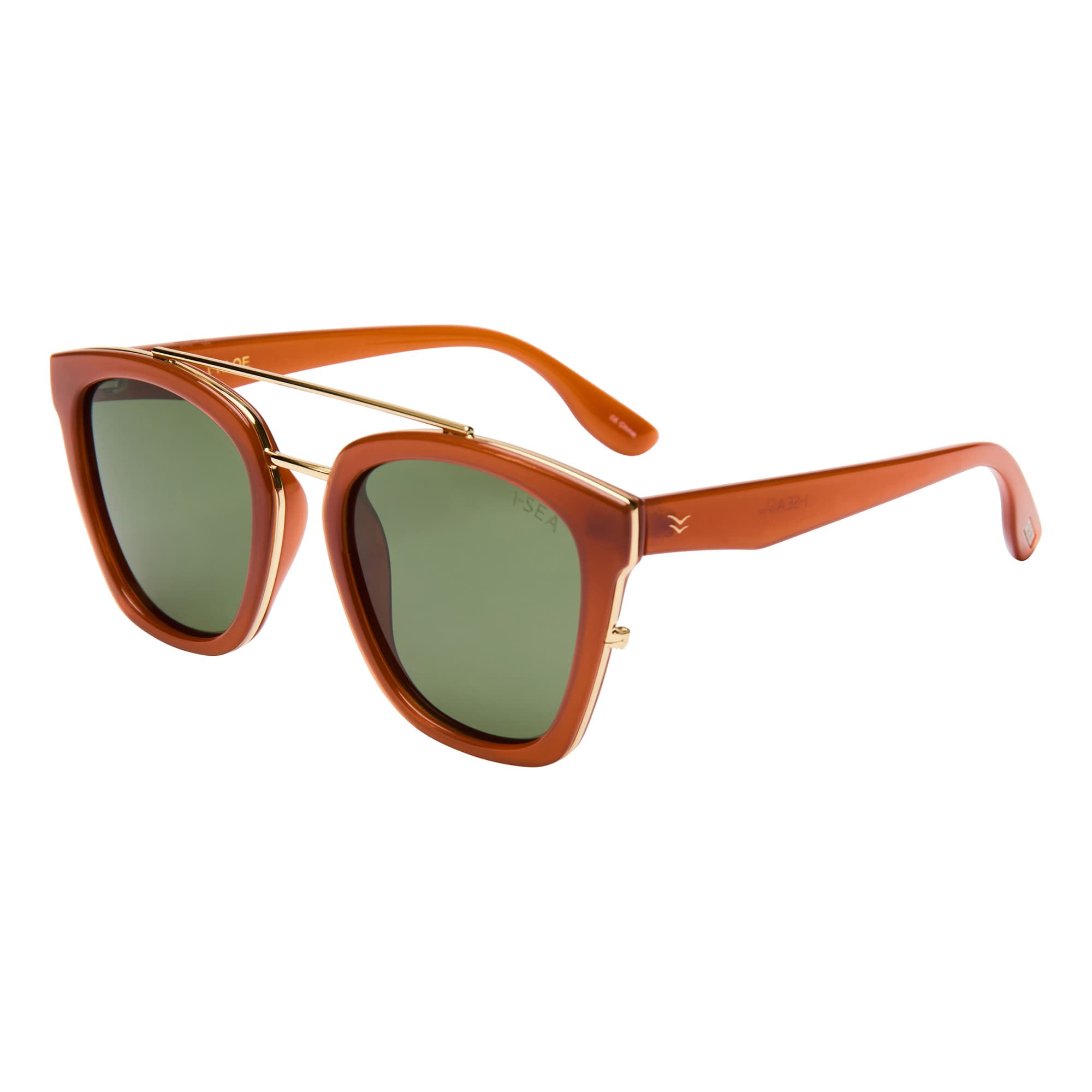 Chloe Sunglasses in Maple / Green - side -
