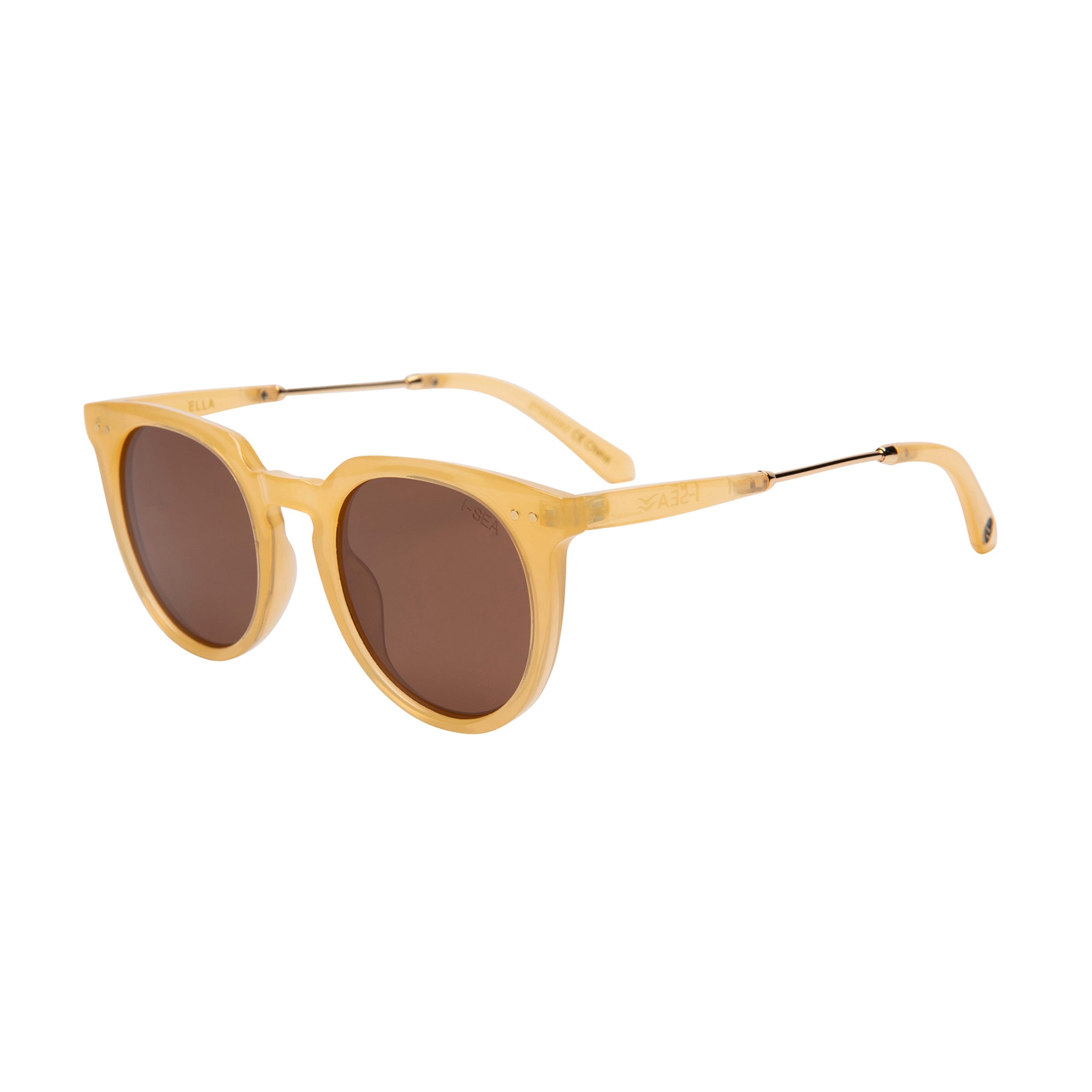 ELLA Sunglasses in PINEAPPLE / BROWN POLARIZED LENS - Detail 02 -