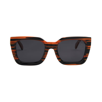 Alden Sunglasses in TIGER / SMOKE POLARIZED LENS - Detail 01 - 