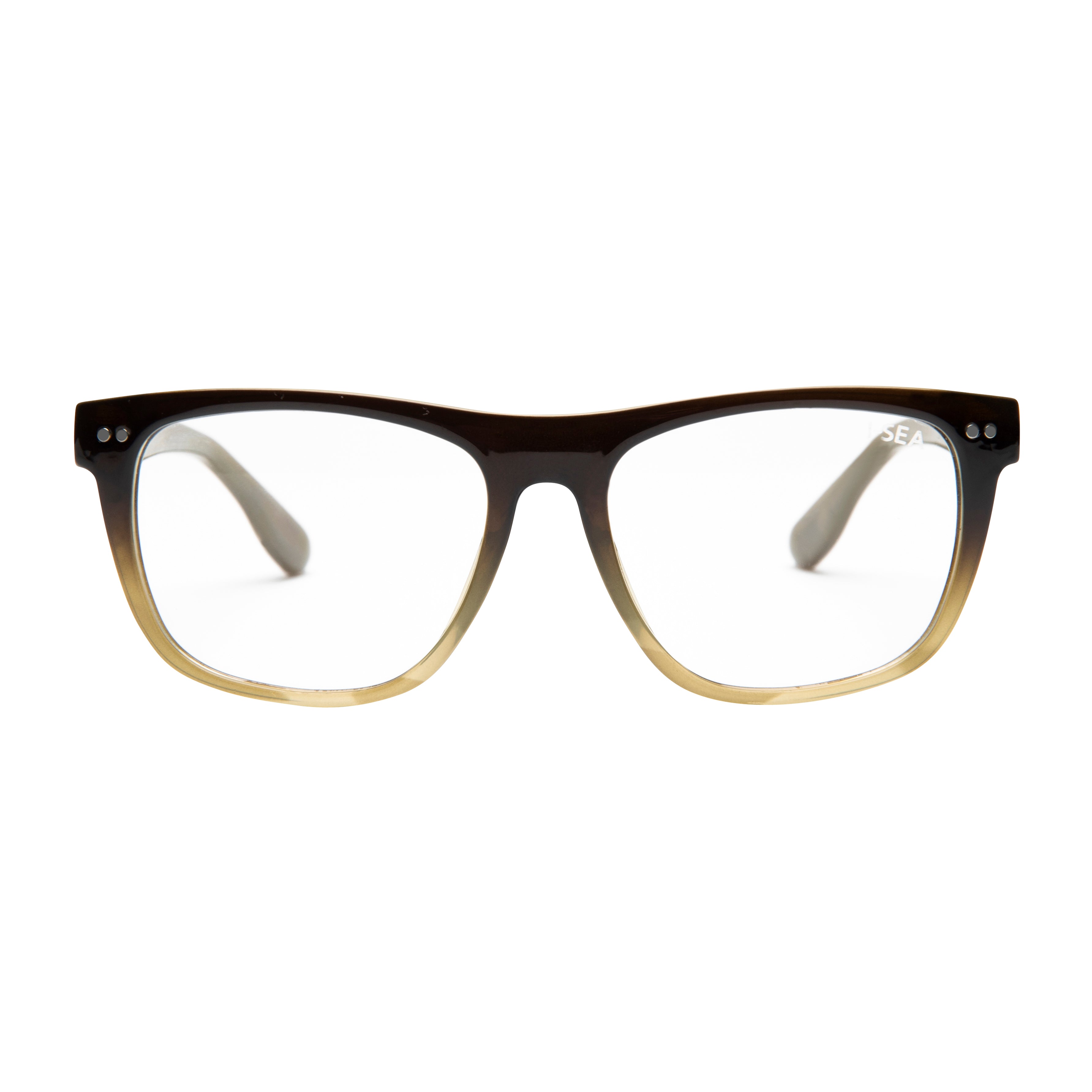 Ashton Reader Glasses - Front -  #color_olive-ombre
