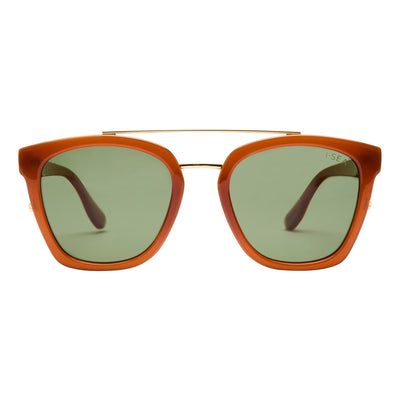 Chloe Sunglasses in Maple / Green - front - 