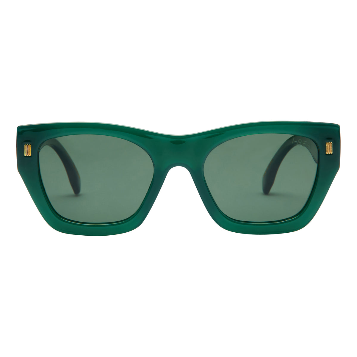 ? Green Stripped Cat-Eye Sunglasses ? Titania Lime Green Female Cat-Eye Sunglasses | Aire – AIRE US main image 4