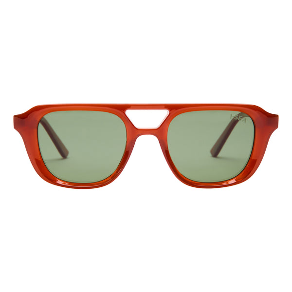 Ruby red sunglasses westwood round sunglasses | ruby red & grey polarized | dime  main image 2